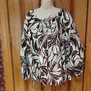 Stunning Terra & Sky Brown and White and Maroon and Peach Patterned Blouses Ox
